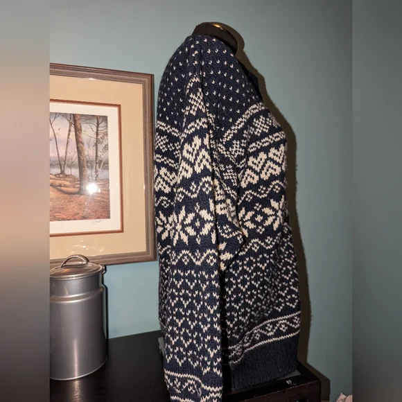 L.L. Bean vintage wool blend cardigan, size Large - Picture 2 of 9